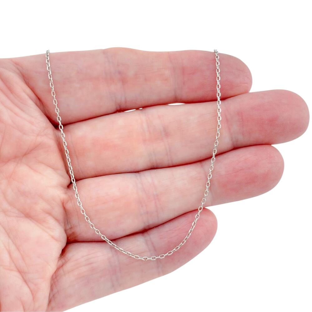 Vintage Sterling Silver 925 Cable Chain Necklace Adjustable 19-21 inch